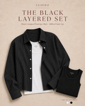 THE BLACK LAYERED SET 1 SHIRT + 1 TANK